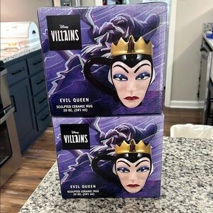 Set of 2 Disney Villains Evil Queen 20 oz. Sculpted Ceramic Mug Snow White Gift